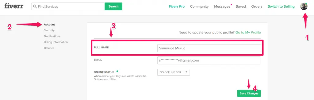 how-to-change-name-on-fiverr